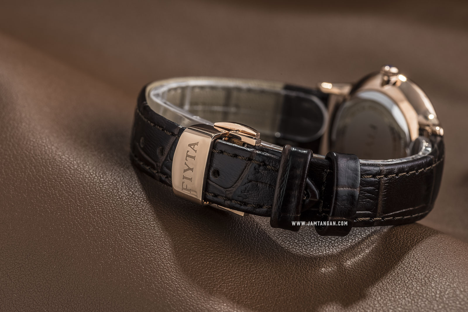 FIYTA M800011.PWK Joyart Ladies White Dial Brown Leather Strap Machtwatch