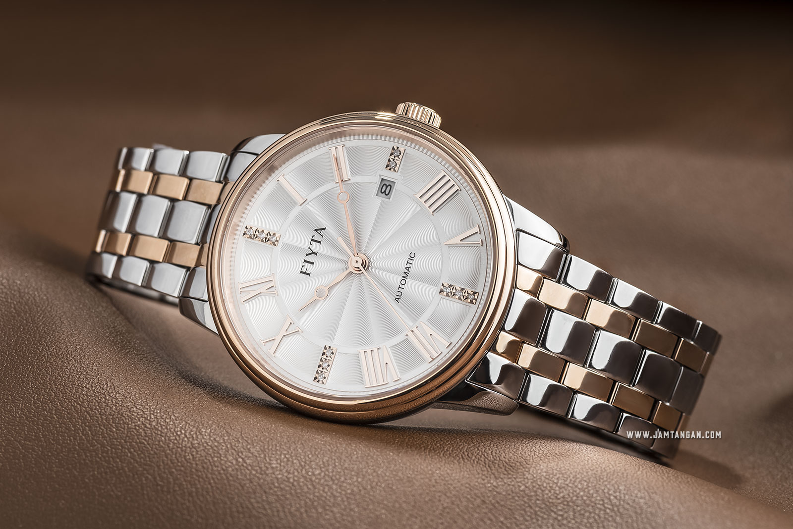 FIYTA WGA802055.MWM Classic Automatic Man Silver Dial Dual Tone Stainless Steel Machtwatch