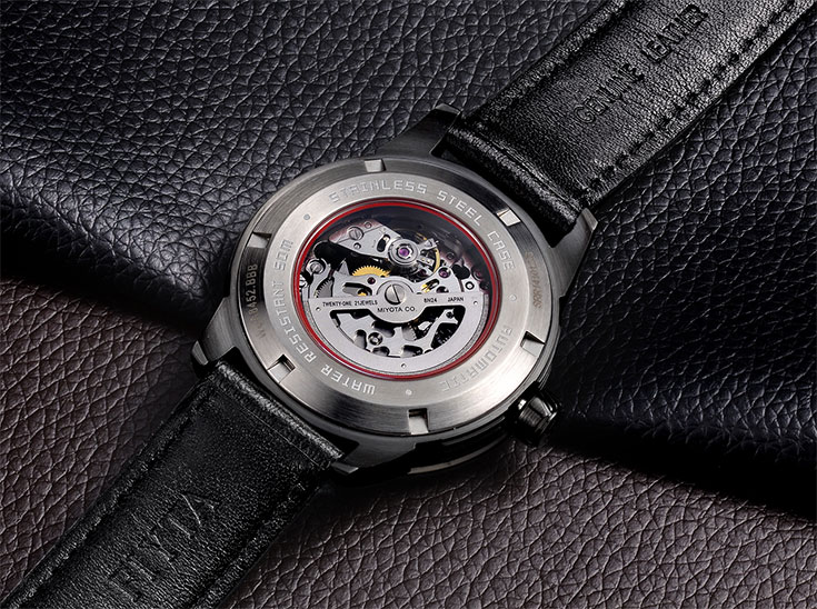 FIYTA Men Roadster Skeleton Automatic Black Leather Strap WGA8452.BBB Machtwatch