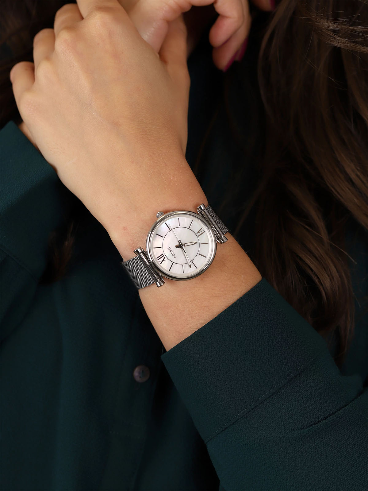 Fossil Carlie ES4919 Ladies White Dial 