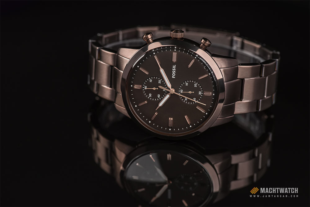 Fossil FS5347 Townsman Chronograph Men Brown Dial Brown Stainless Steel Strap Machtwatch