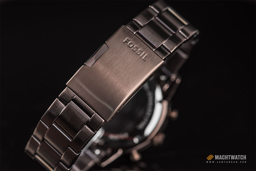 Fossil FS5347 Townsman Chronograph Men Brown Dial Brown Stainless Steel Strap Machtwatch