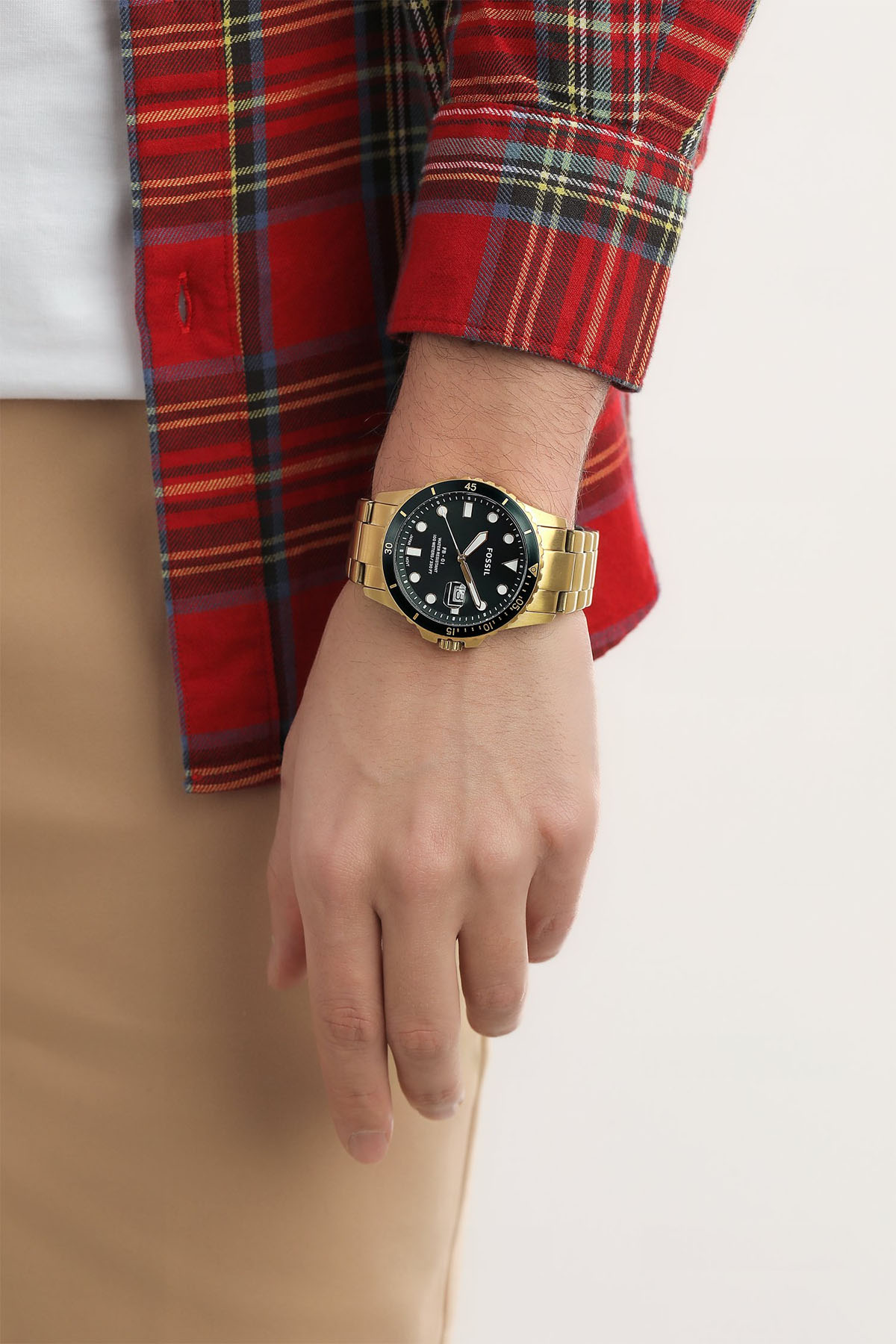 Fossil FS5658 FB-01 Green Dial Gold 