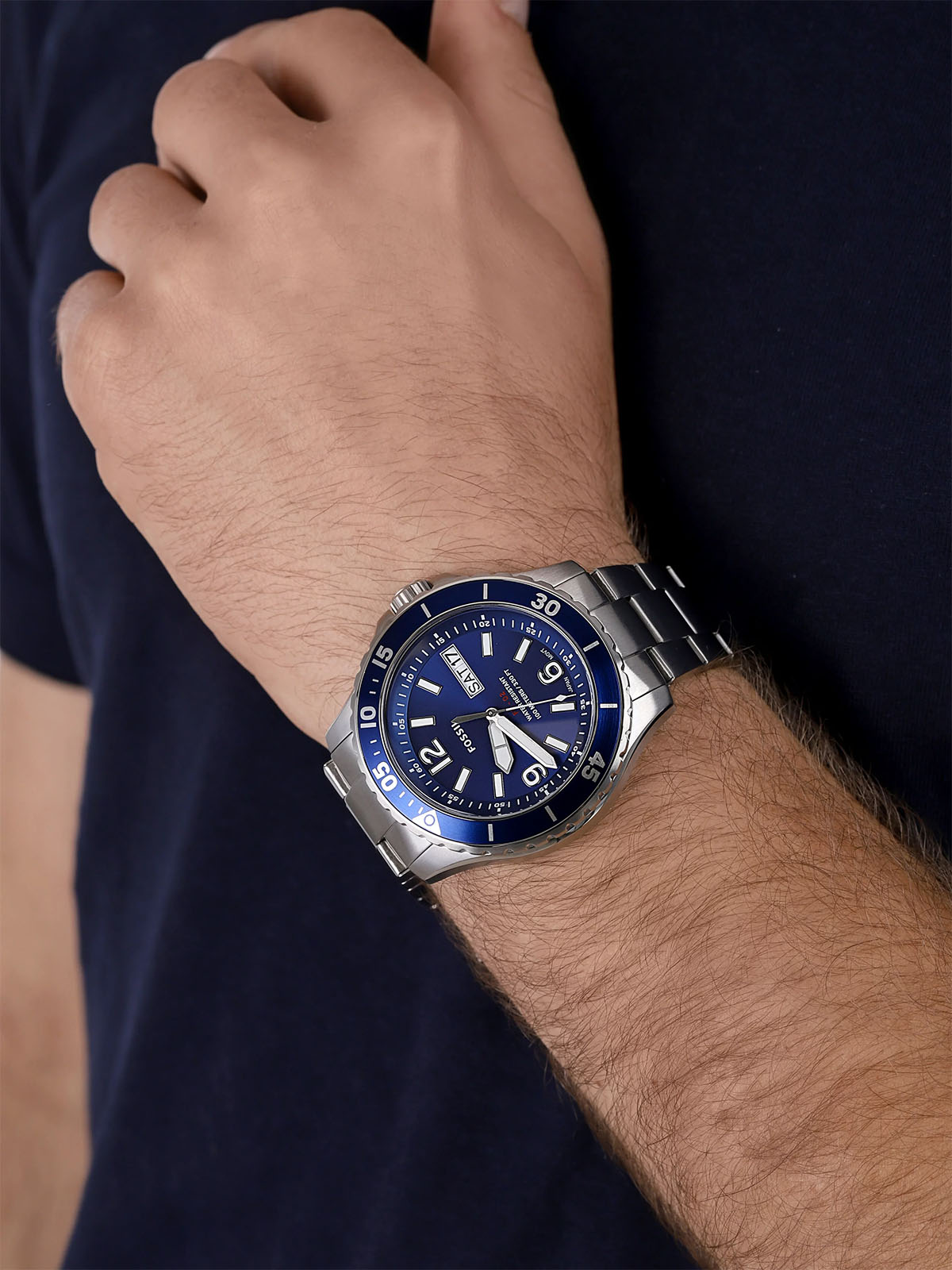 Fossil FB-02 FS5691 Men Blue Dial 