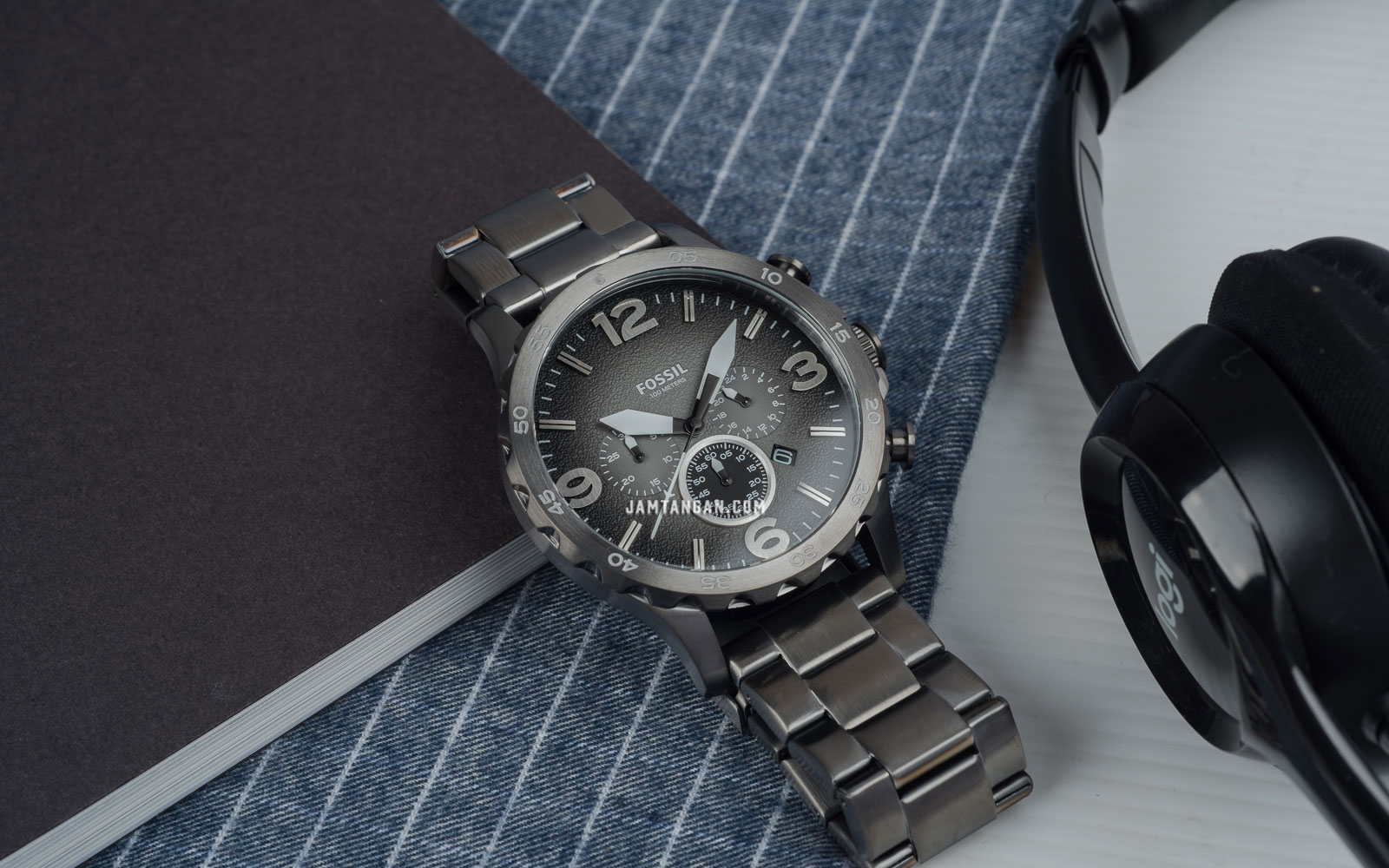 Fossil Nate JR1437 Chronograph Smoke 