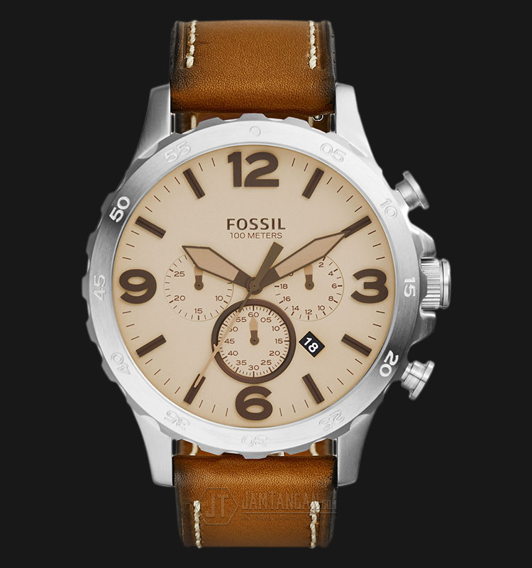 Fossil JR1503 Nate Chronograph Beige 
