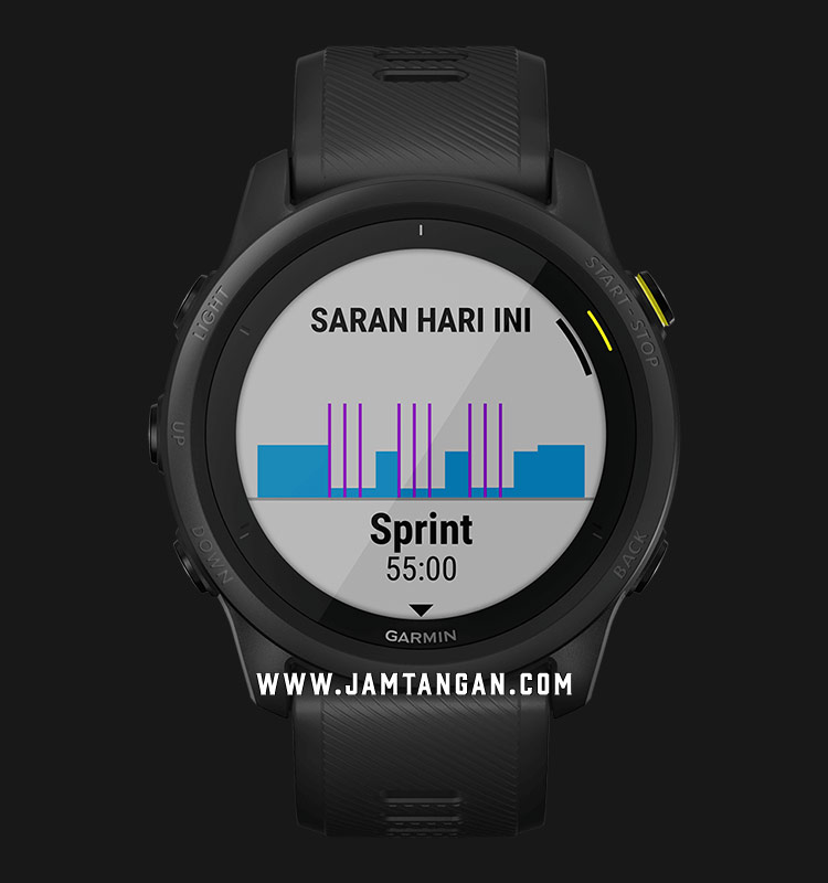 Garmin Forerunner 745 0100244560 Digital Dial Black Rubber Strap