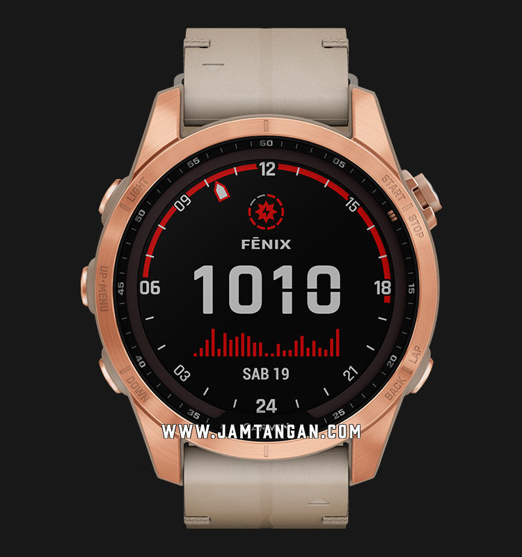 Garmin Fenix 7S 0100253956 Sapphire Solar Rose Gold Titanium Digital
