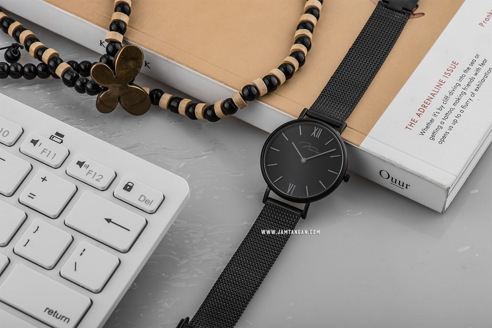 Jonas Verus R32.10.BBBB Minimalist Collection Ladies Black Dial Black Stainless Steel Machtwatch