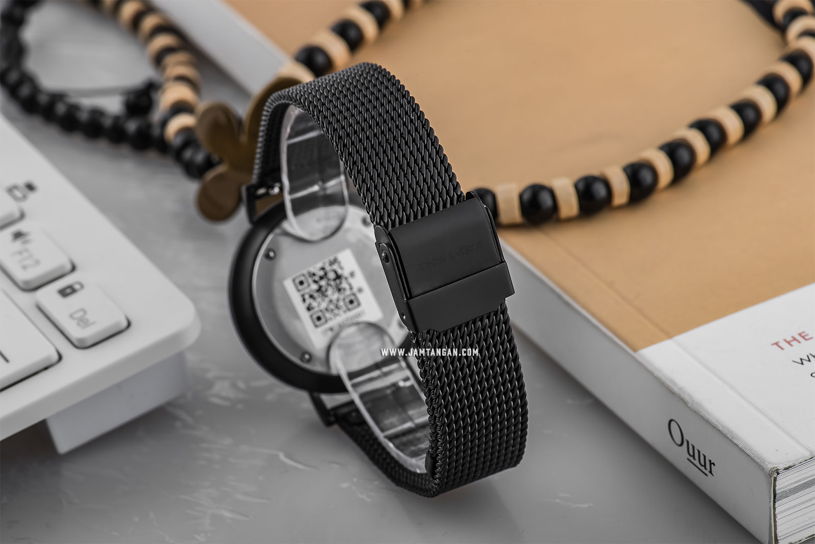 Jonas Verus R32.10.BBBB Minimalist Collection Ladies Black Dial Black Stainless Steel Machtwatch
