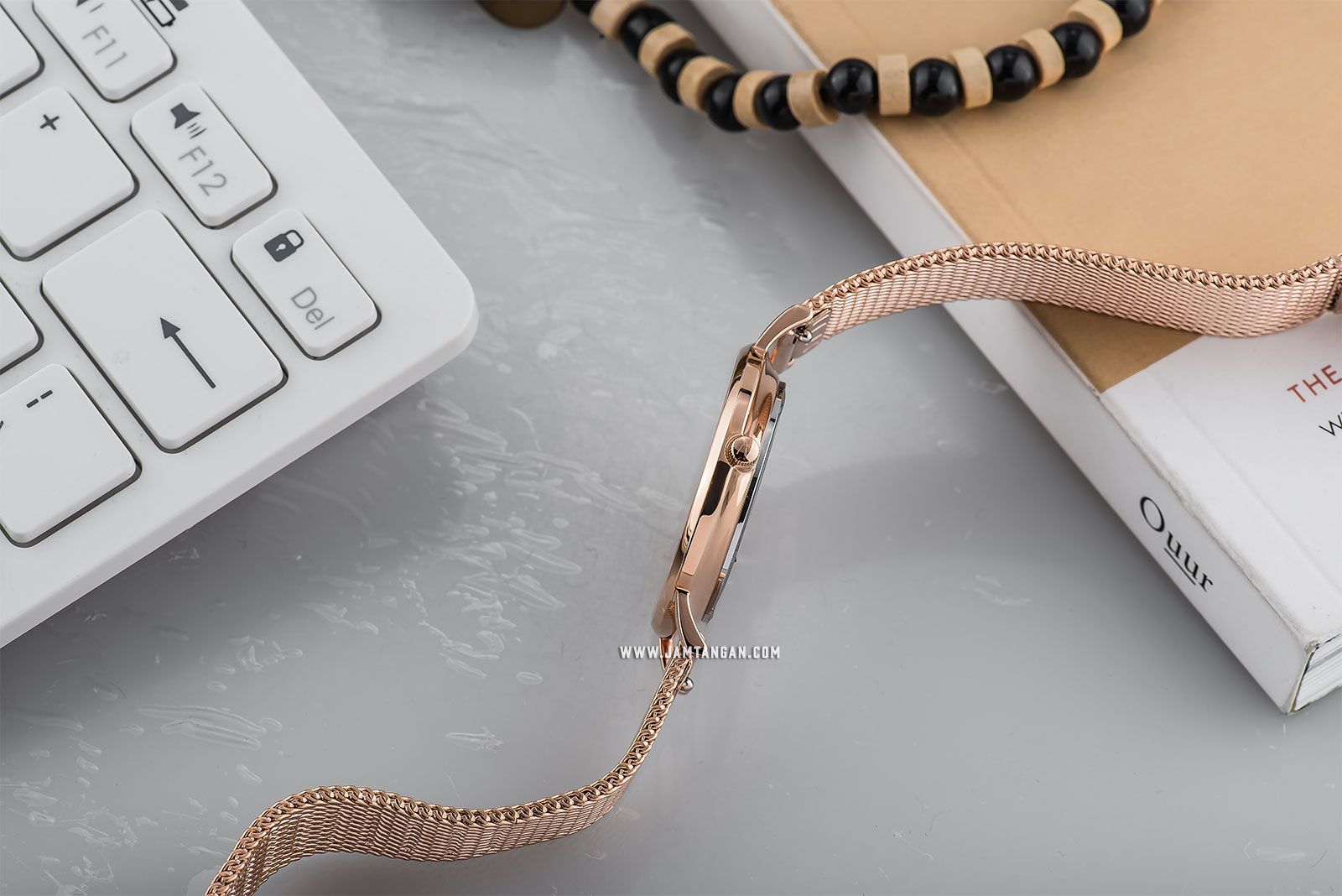 Jonas Verus R32.10.PWBP Minimalist Collection Ladies White Dial Rose Gold Stainless Steel Machtwatch