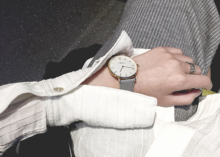 Jonas Verus Y01647-Q3.GGWLH Miyota Japan Quartz White Dial Gray Leather Strap Machtwatch