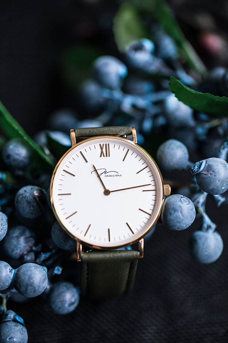 Jonas Verus Y01647-Q3.GGWLN Jane Still Collection Men White Dial Green Leather Strap Machtwatch