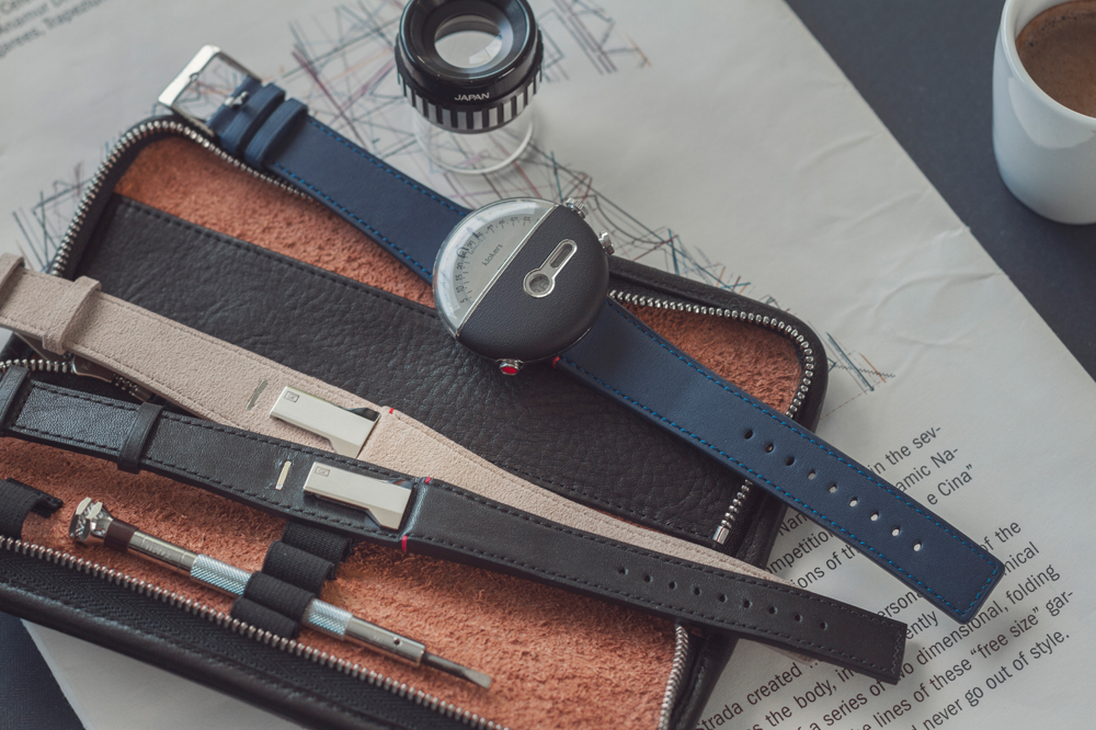 Klokers KLOK-02 Double Strap KLOK-02BA White Dial Satin Black Leather Strap Machtwatch