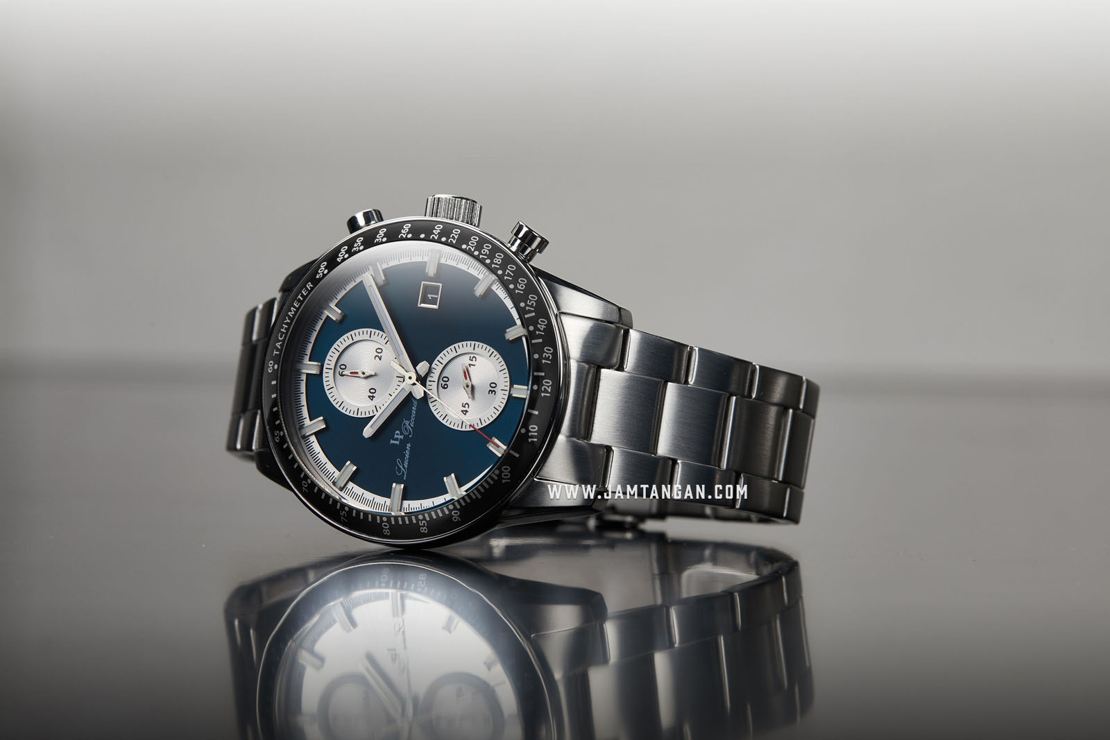 Lucien Piccard Grani LP-28004C-33 Chronograph Blue Dial Stainless Steel Strap Machtwatch