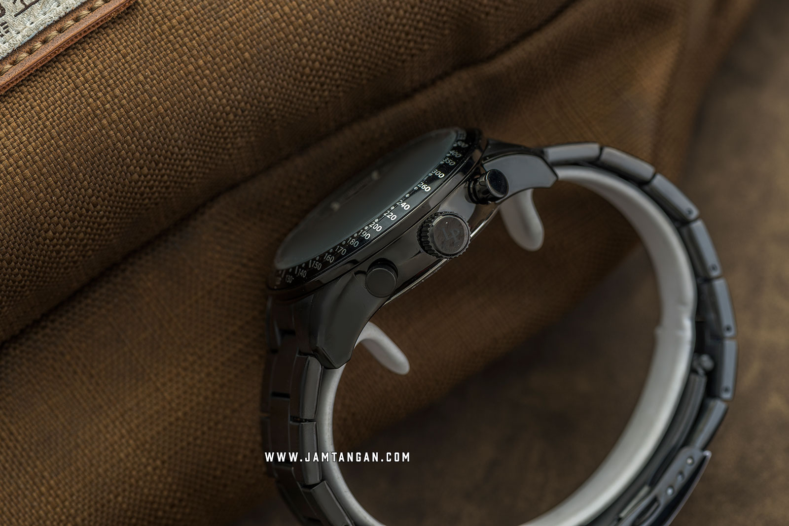 Lucien Piccard Grani LP-28004C-BB-11-BB Chronograph Black Dial Black Stainless Steel Strap Machtwatch