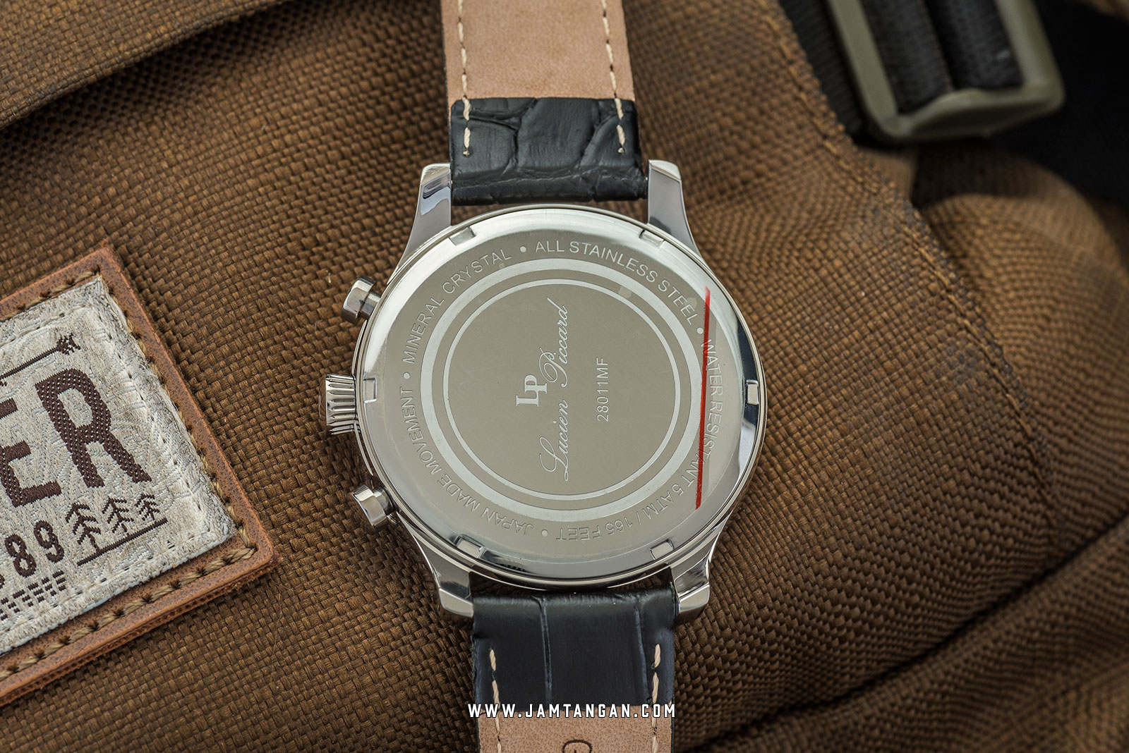 Lucien Piccard Lancaster LP-28011MF-012 Chronograph Light Blue Dial Black Leather Strap Machtwatch