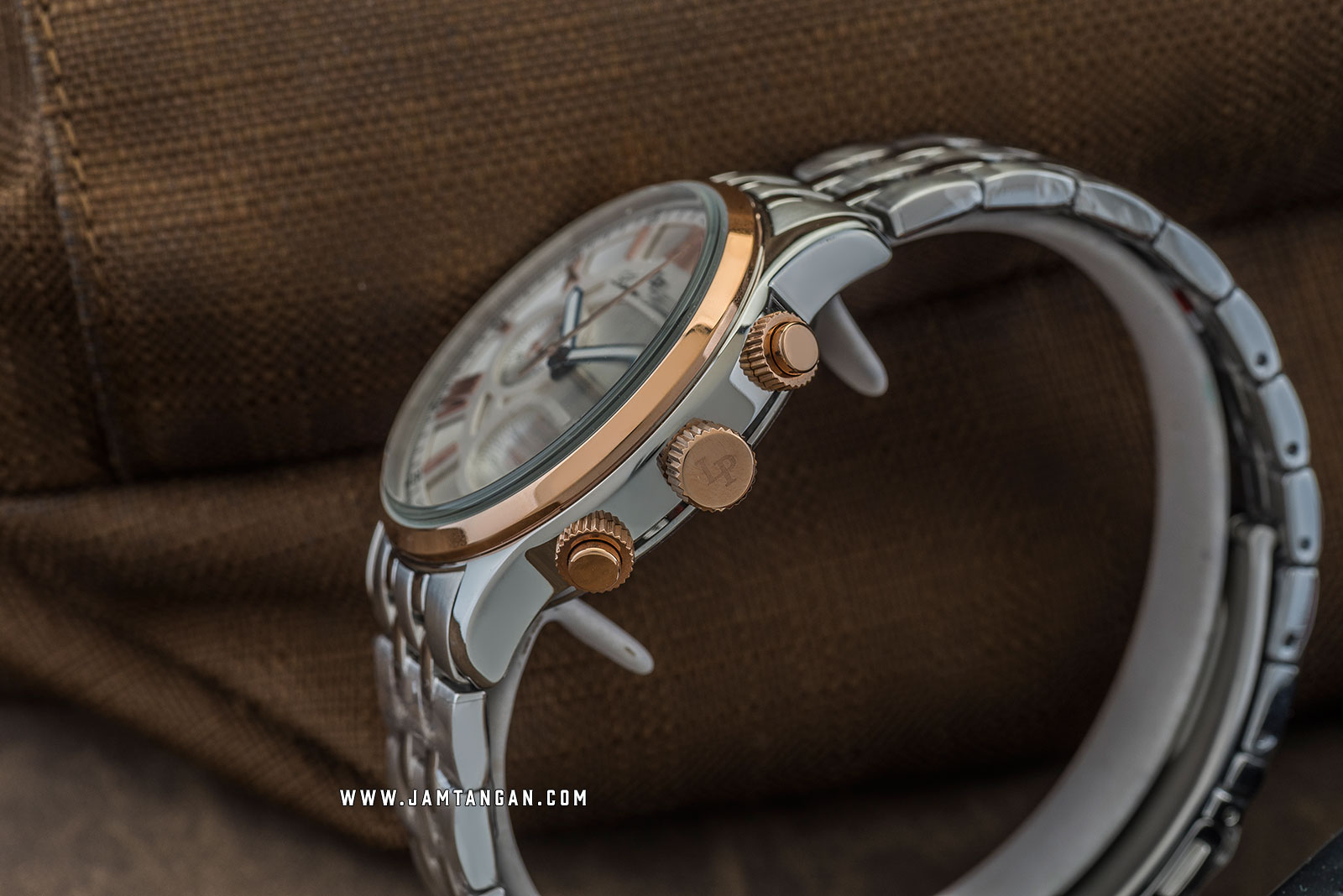 Lucien Piccard Lancaster LP-28013C-22S-RA-RB Chronograph Silver Dial Stainless Steel Strap Machtwatch