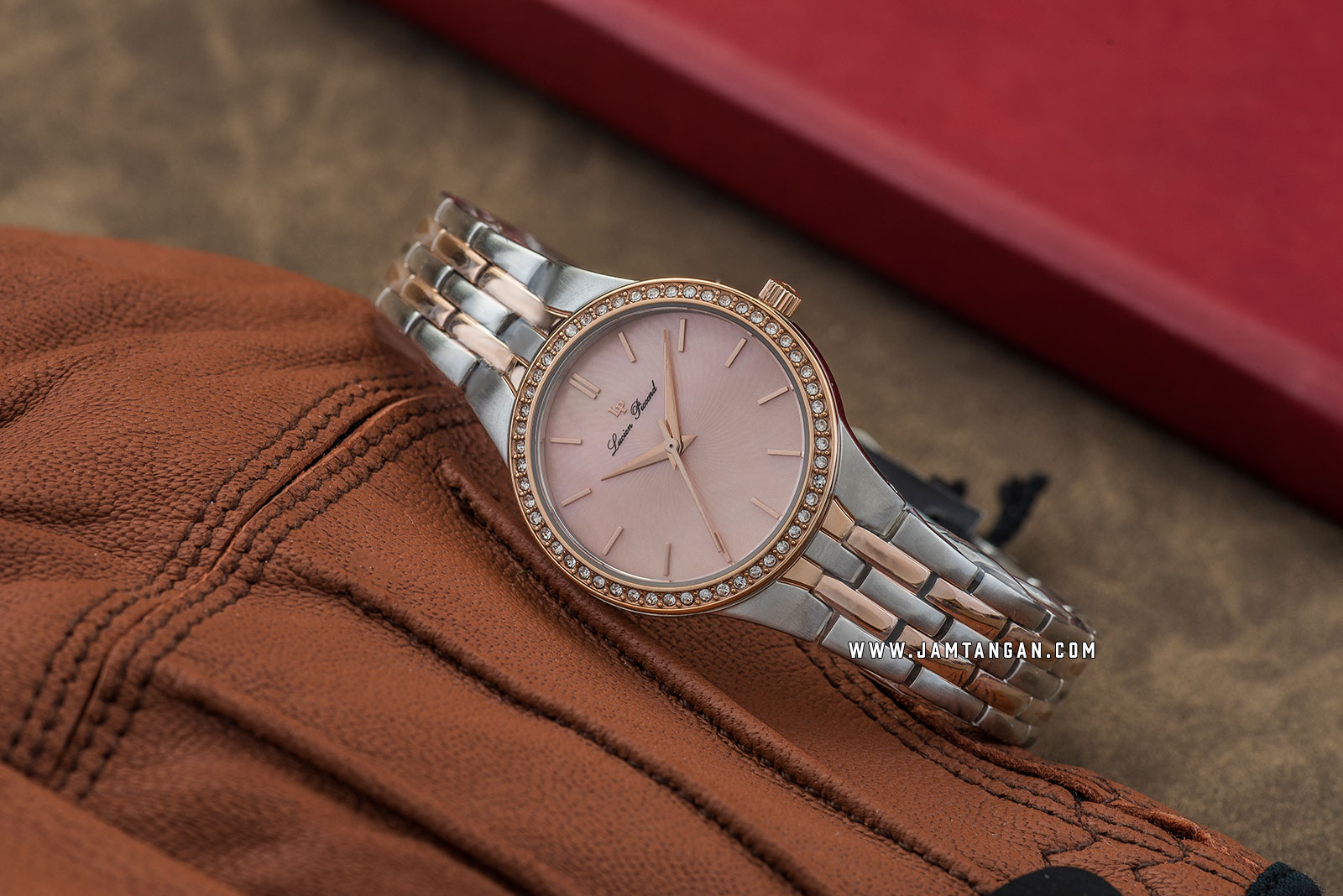 Lucien Piccard Jayne LP-28020-SR-105MOP Rose Gold MOP Dial Dual Tone Stainless Steel Strap Machtwatch