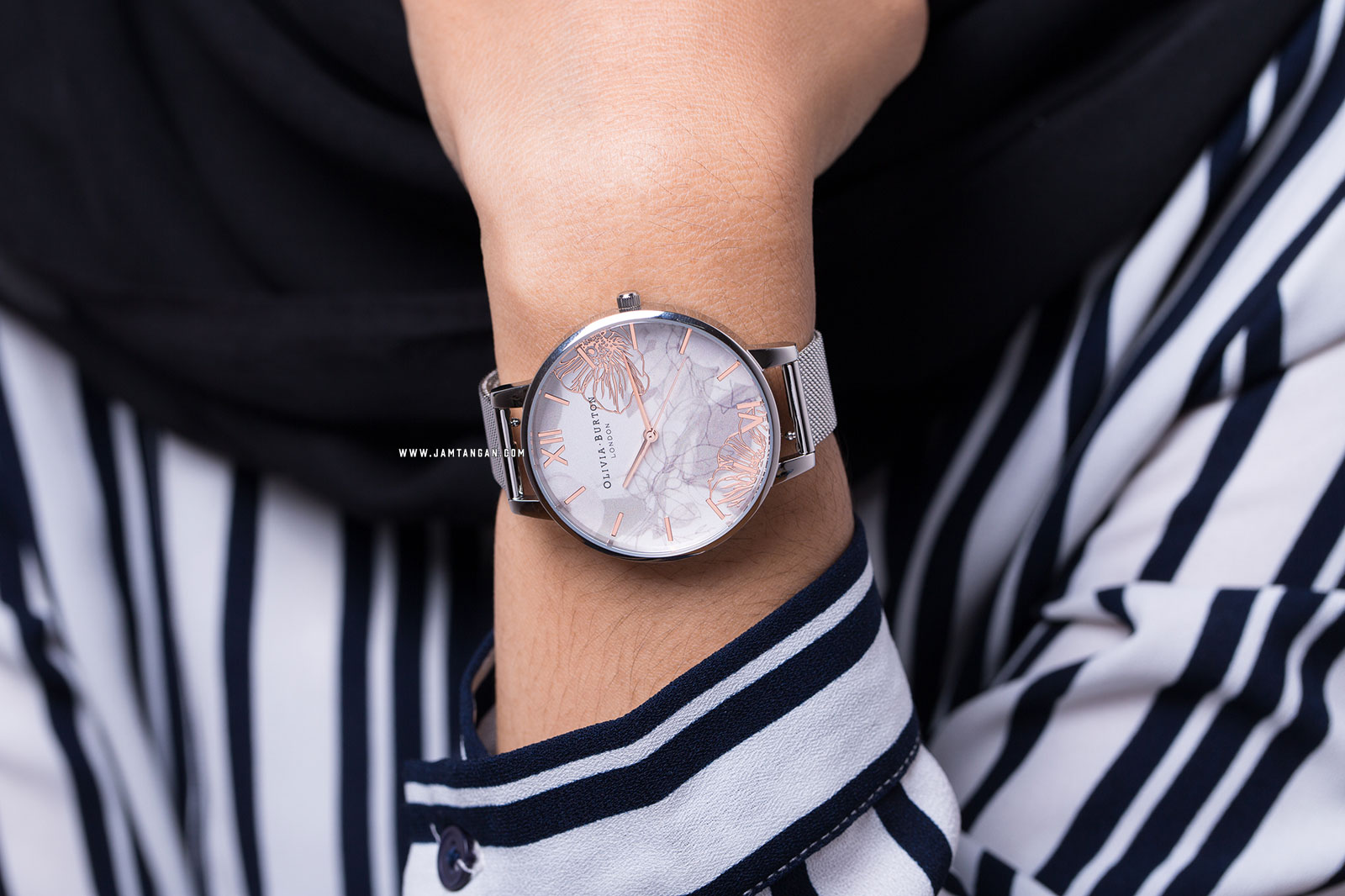 Olivia Burton Abstract Florals OB16VM20 Multicolour Dial Mesh Strap Machtwatch