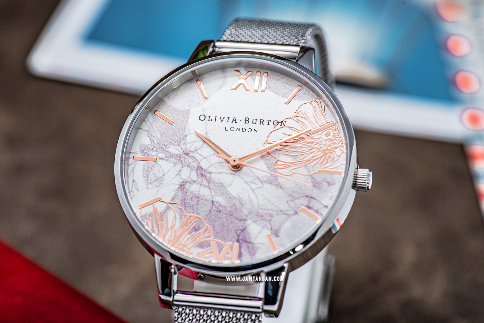 Olivia Burton Abstract Florals OB16VM20 Multicolour Dial Mesh Strap Machtwatch