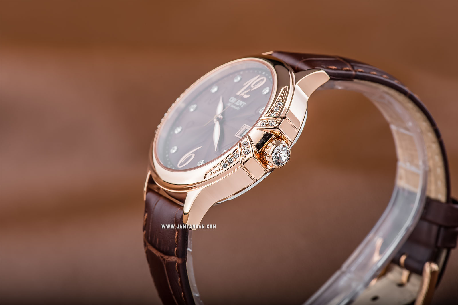 Orient FAC07001T Elegance Automatic Ladies Brown Dial Brown Leather Strap Machtwatch