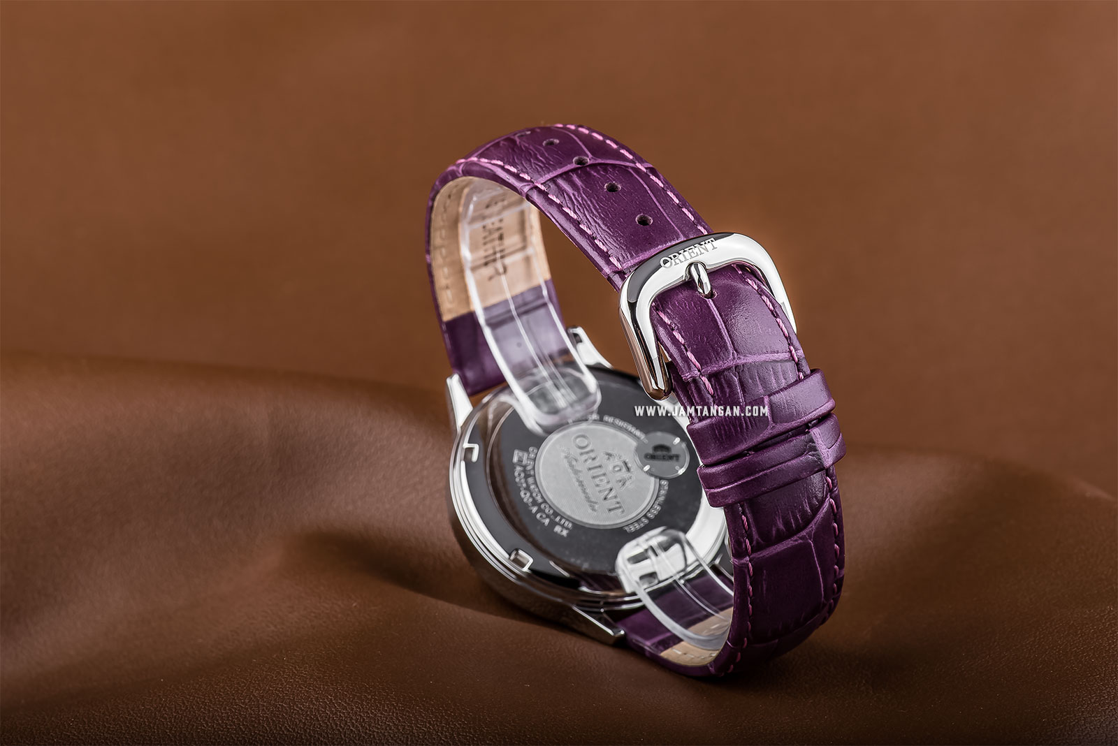 Orient FAC07003W Fashionable Automatic Elegance Ladies White Dial Purple Leather Strap Machtwatch