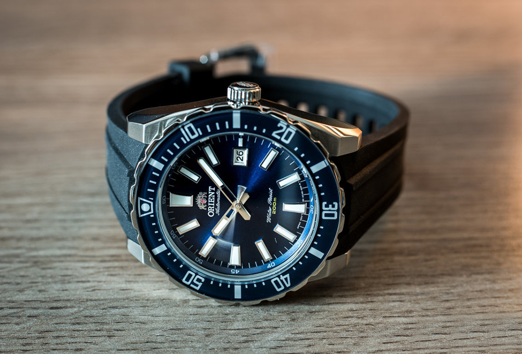 Orient FAC09004D Sporty 200m Blue Dial Black Rubber Strap Machtwatch