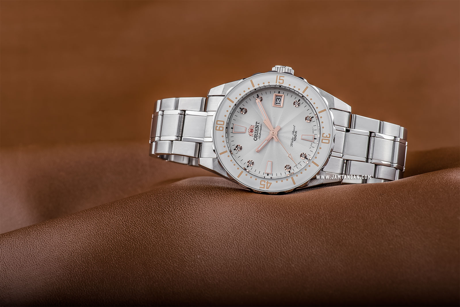 Orient FAC0A002W Automatic Sports 100M Superior Ladies White Dial Stainless Steel Machtwatch
