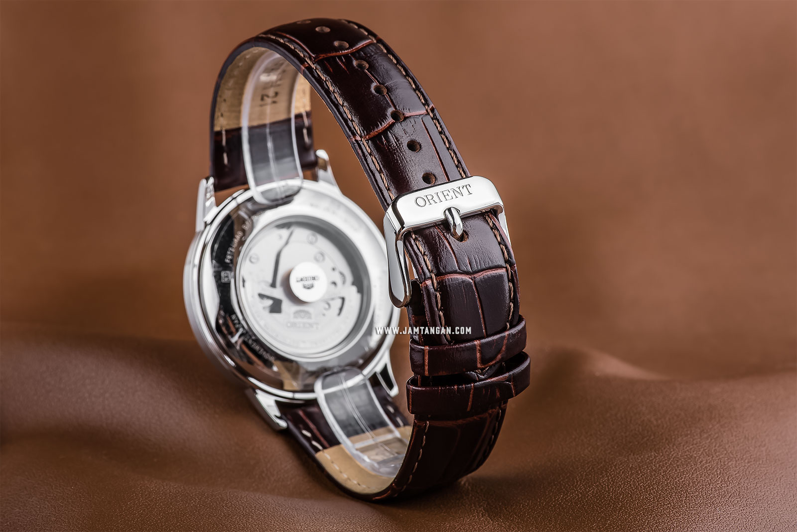 Orient RA-AG0002S Bambino Open Heart Automatic Man White Dial Brown Leather Strap Machtwatch