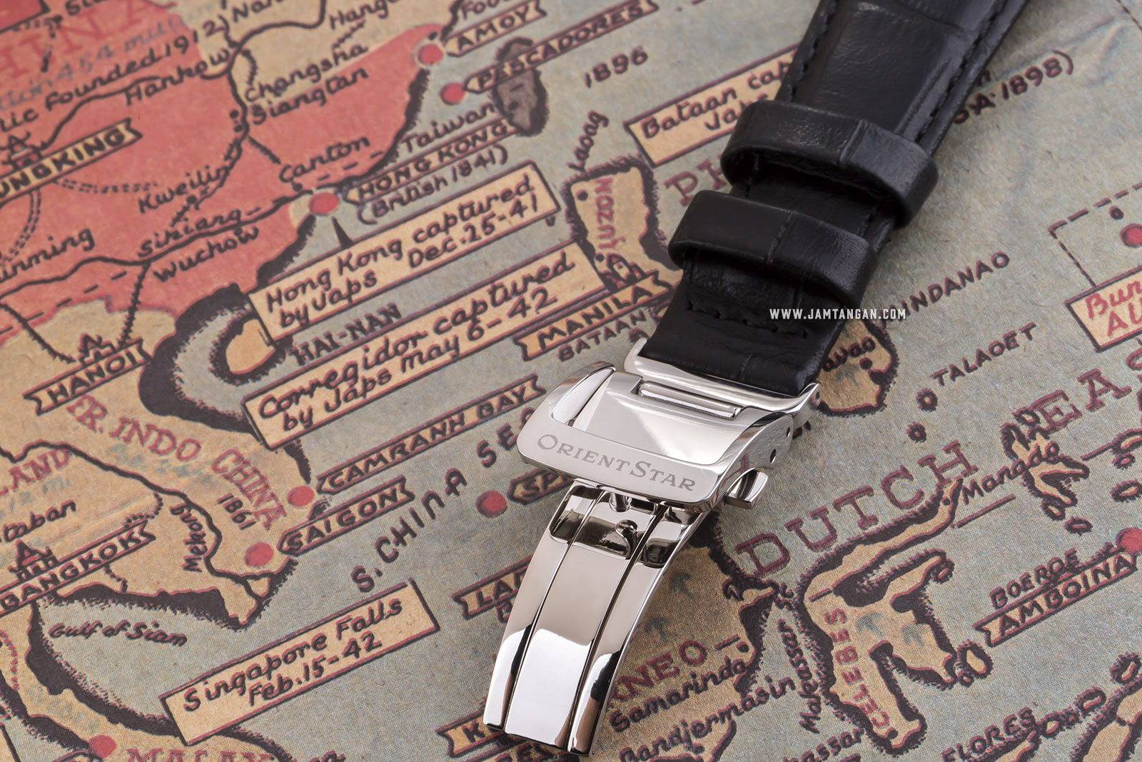 Orient RE-AW0004S Star Heritage Gothic Power Reserve Small Man Silver Dial Black Leather Strap Machtwatch
