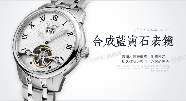 Seagull 816.413 Automatic Mechanical Power Reserve Flyweel Stainless Steel Machtwatch