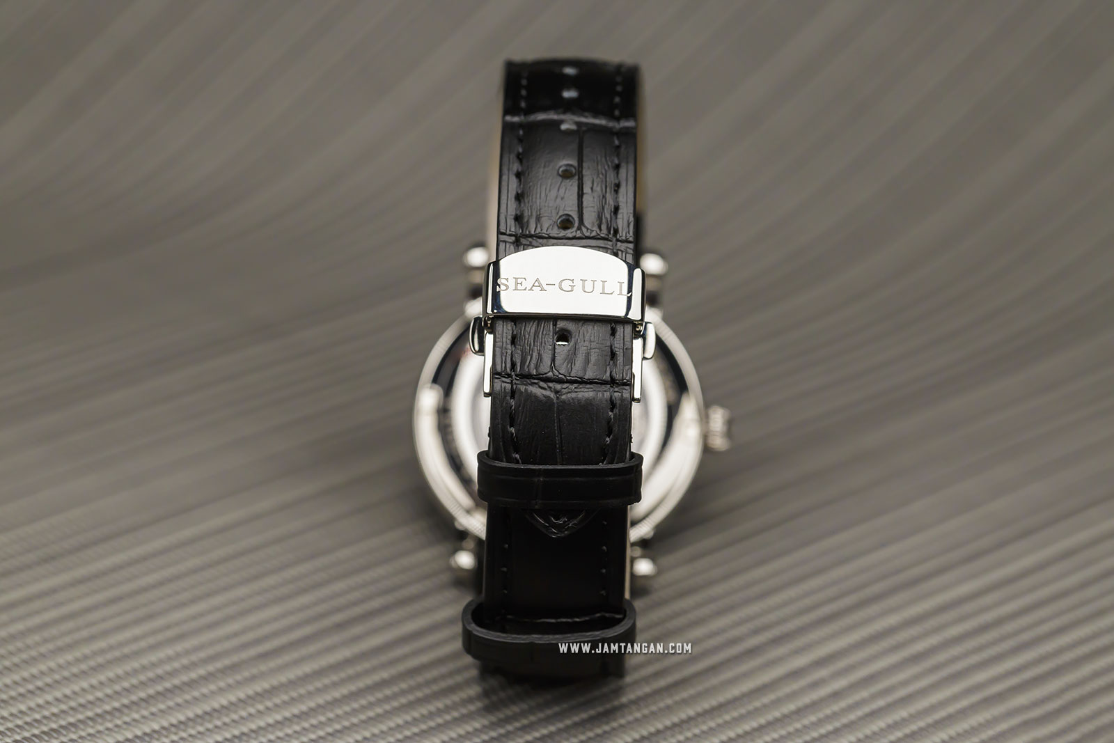 Seagull 819.368 - Automatic Mechanical Black Leather Machtwatch