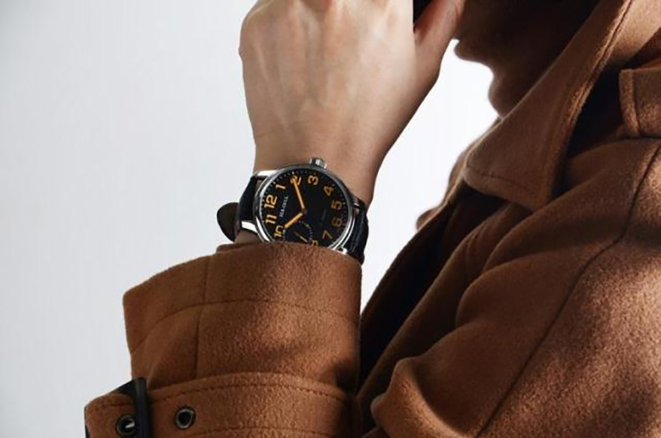 Seagull M222S-OR - Manual Mechanical Black Leather Strap Machtwatch