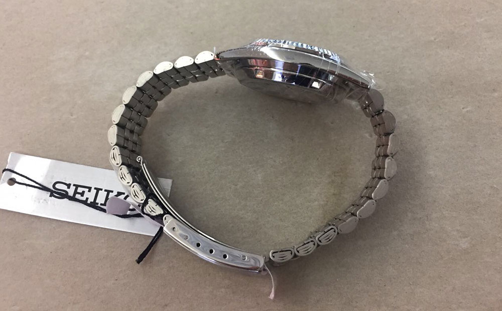 Seiko 5 SNXJ89K1 Automatic 1st Generation Silver Hands Stainless Steel Bracelet Machtwatch