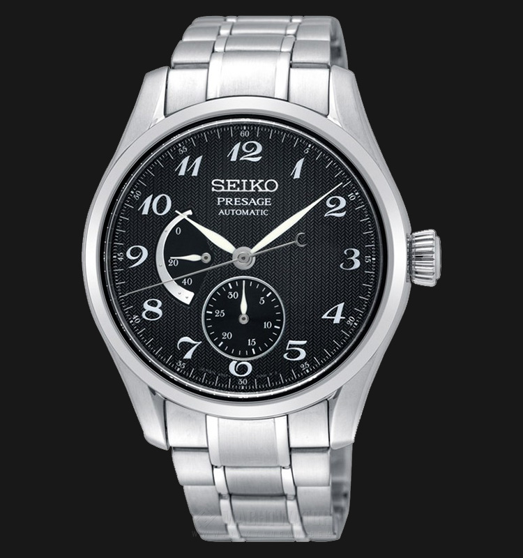 Seiko Presage SPB061J1 Automatic Black Pattern Dial Stainless Steel Strap |  Jamtangan.com