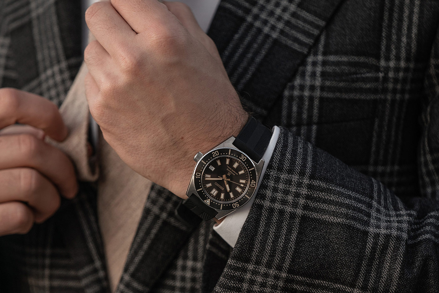 Seiko Prospex SPB147J1 Automatic 55th Anniversary Black Dial Black Rubber  Strap | Jamtangan.com