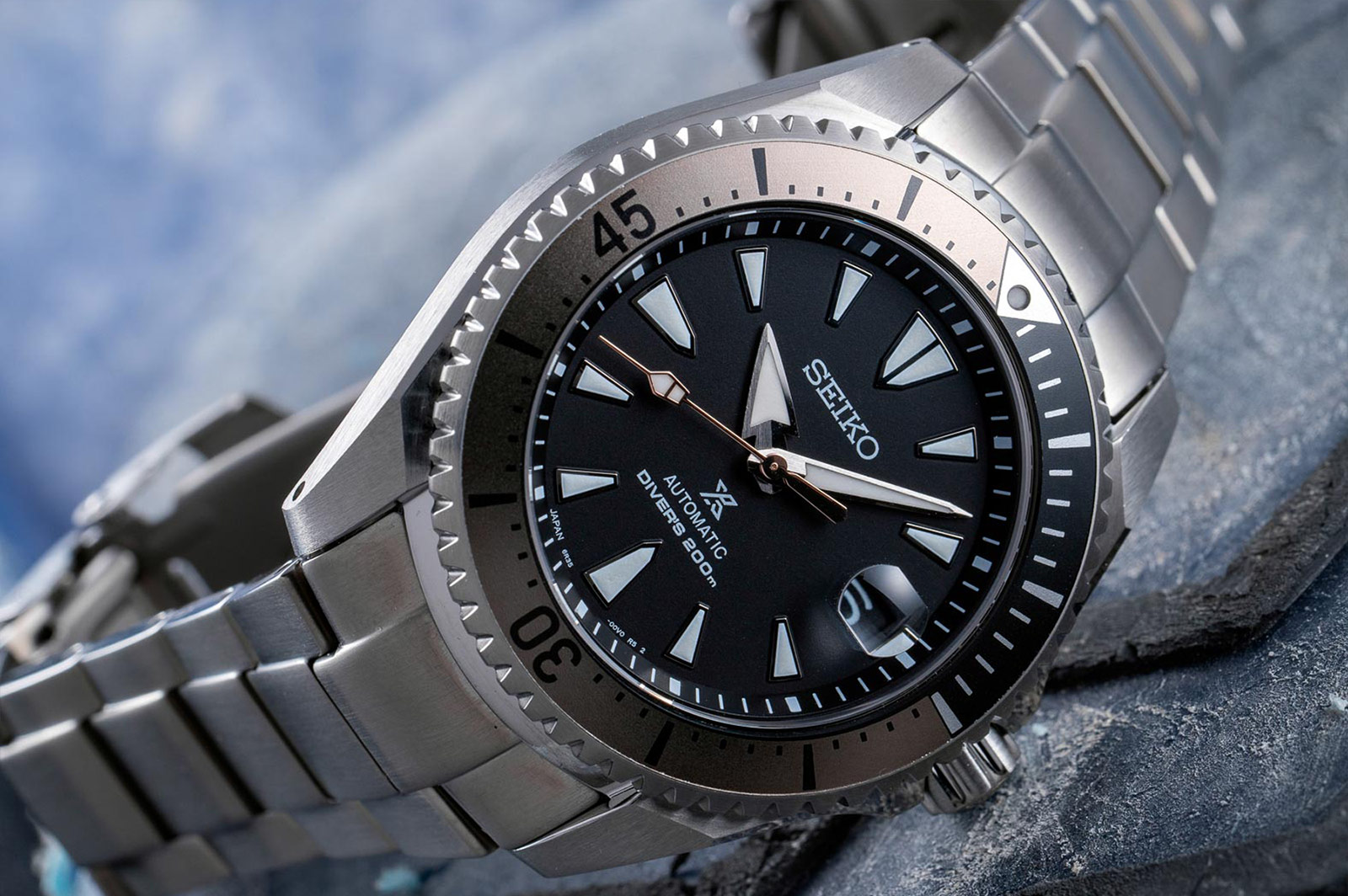 Seiko Prospex Shogun SPB189J1 Automatic Divers Man Black Dial Titanium  Strap | Jamtangan.com