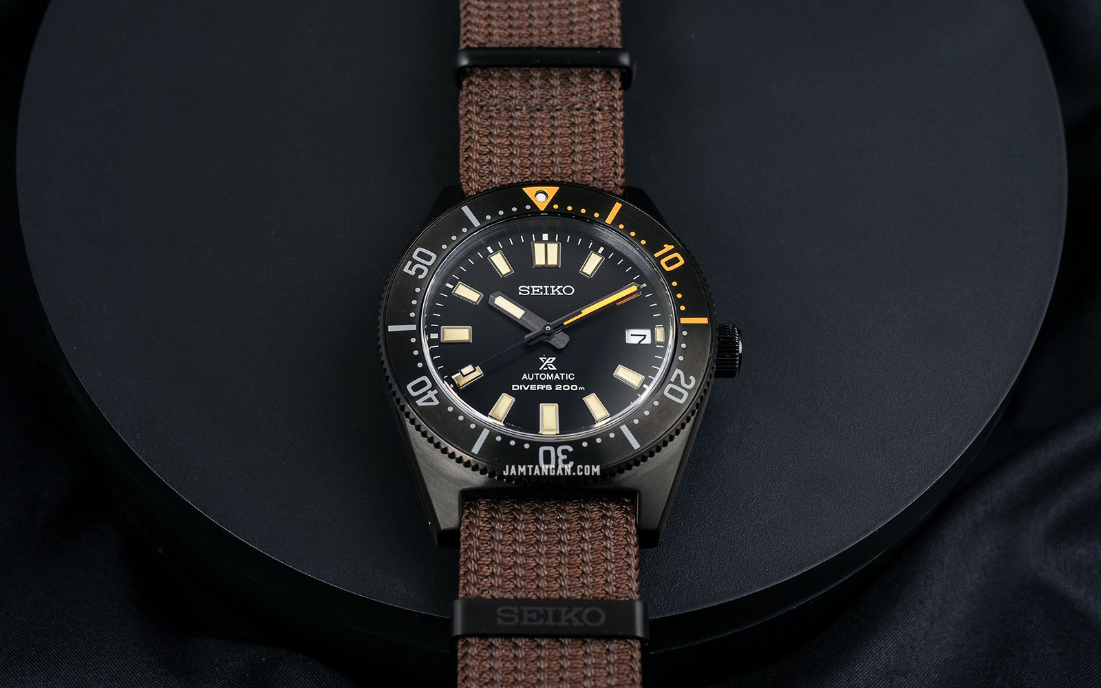 Seiko Prospex Black Series 1965 Limited Edition Black Dial Brown NATO Strap Watch For Men - SPB253J1