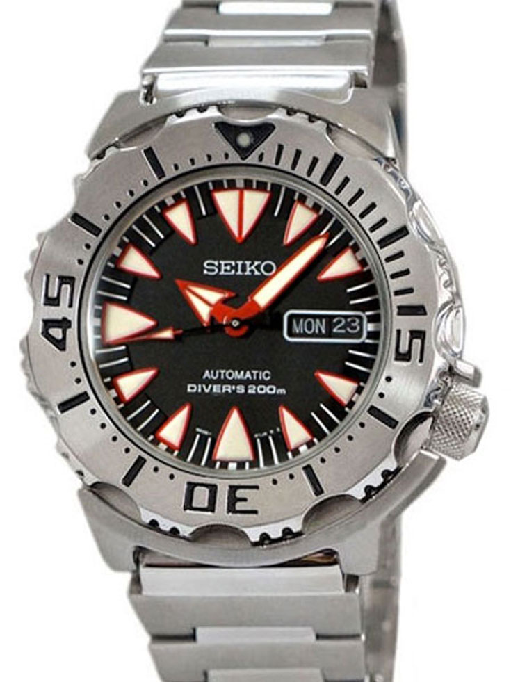 Seiko SRP313K2 Black Monster Automatic Diver 200M Machtwatch