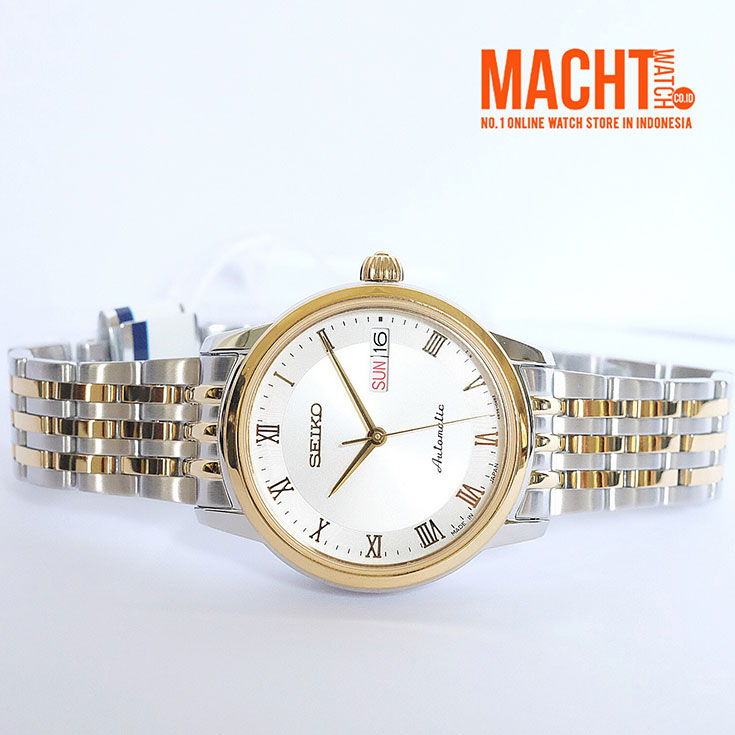 Seiko SRP884J1 Presage Ladies Automatic Sapphire Crystal Two Tone Gold Machtwatch