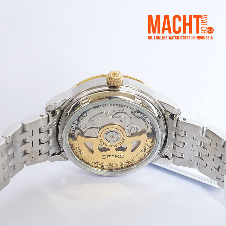 Seiko SRP884J1 Presage Ladies Automatic Sapphire Crystal Two Tone Gold Machtwatch