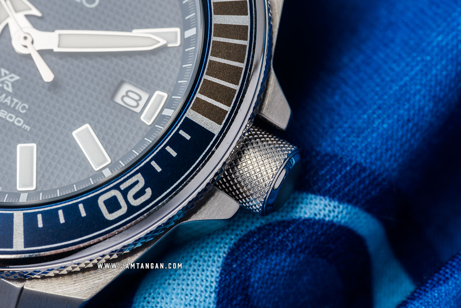 Seiko Prospex Samurai SRPB49K1 Automatic Divers Blue Texture Dial Stainless Steel Strap Machtwatch