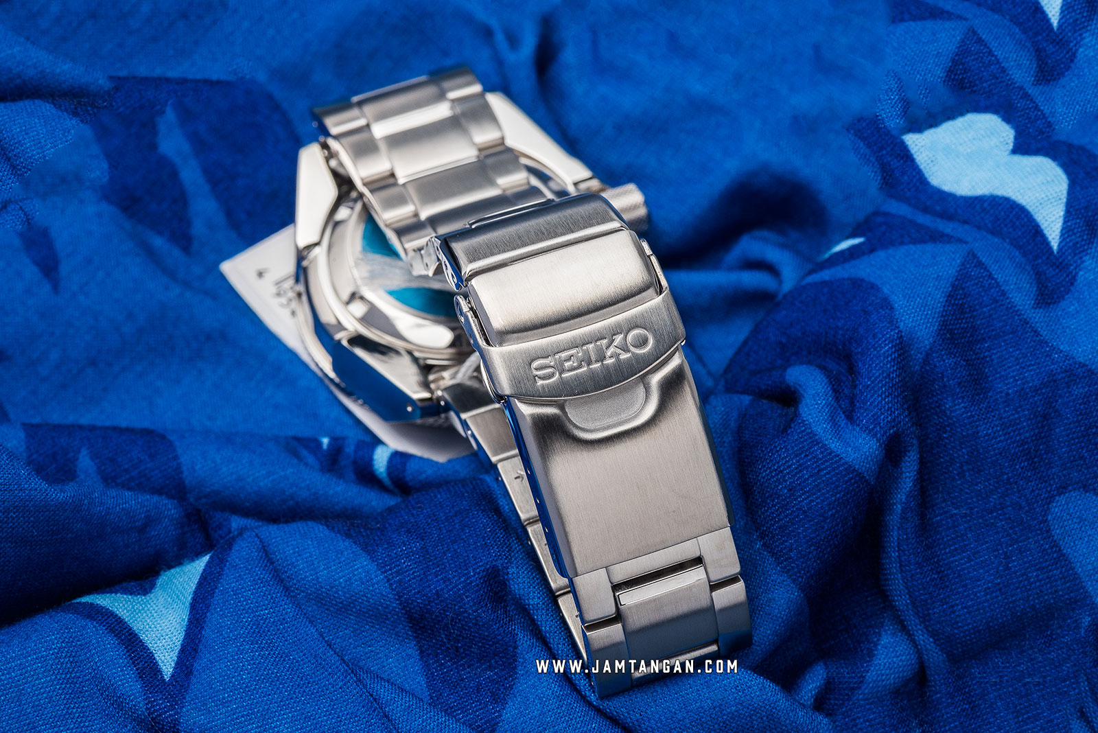 Seiko Prospex Samurai SRPB49K1 Automatic Divers Blue Texture Dial Stainless Steel Strap Machtwatch