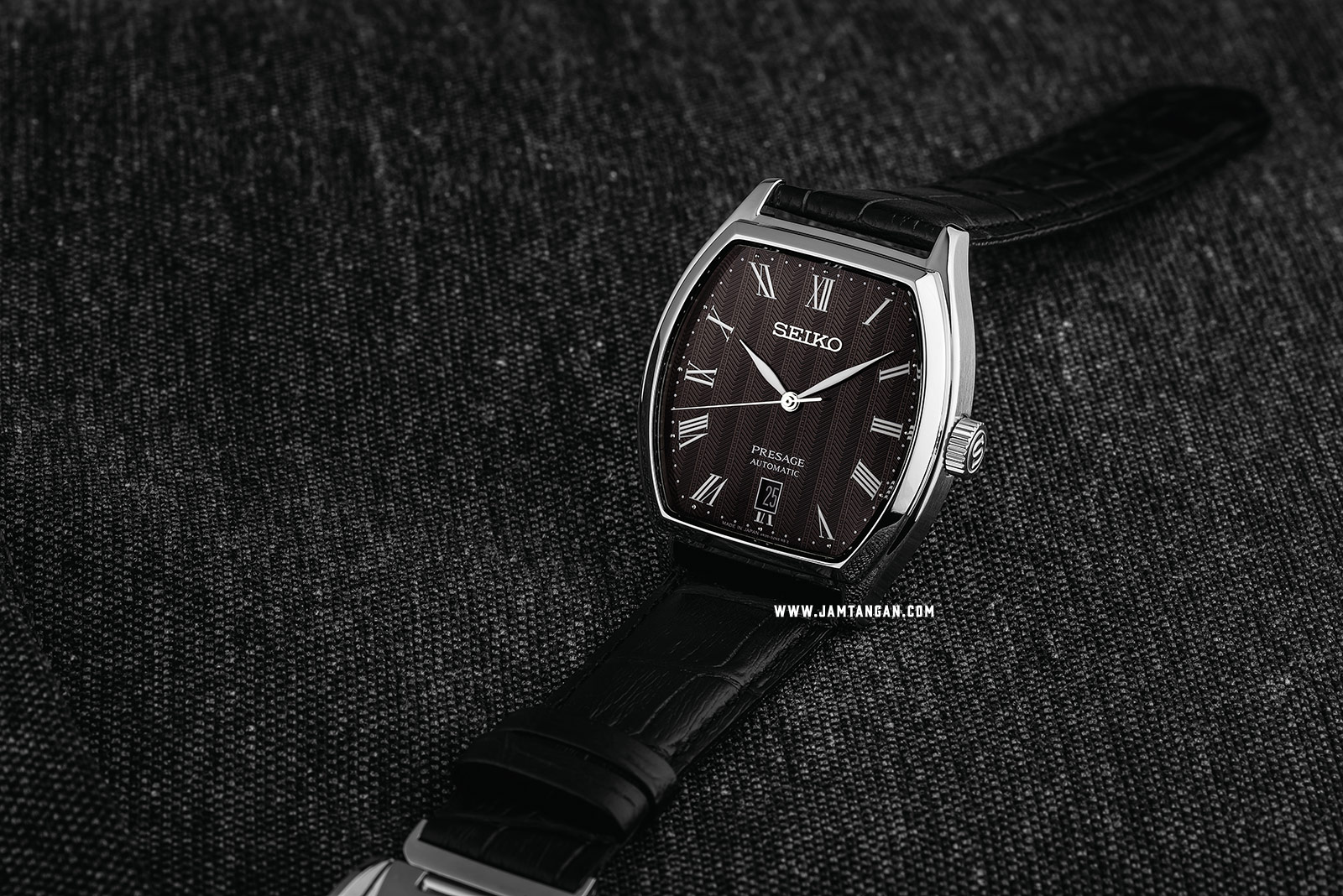 Seiko Presage SRPD07J1 Automatic Dark Brown Dial Black Leather Strap Machtwatch