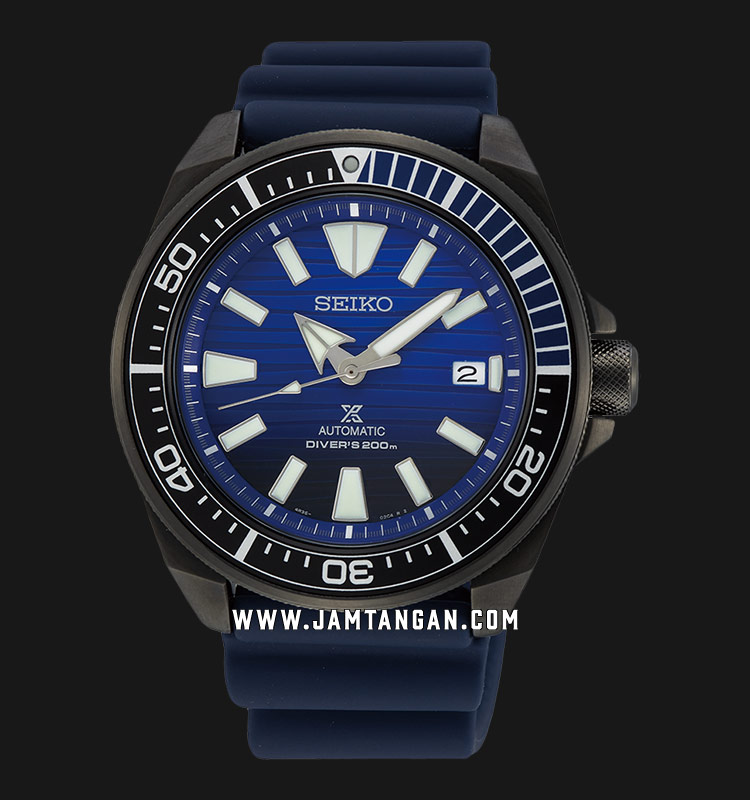 Seiko Prospex Samurai Save The Ocean SRPD09K1 Auto Divers 200M Blue Rubber  Strap SPECIAL EDITION | Jamtangan.com