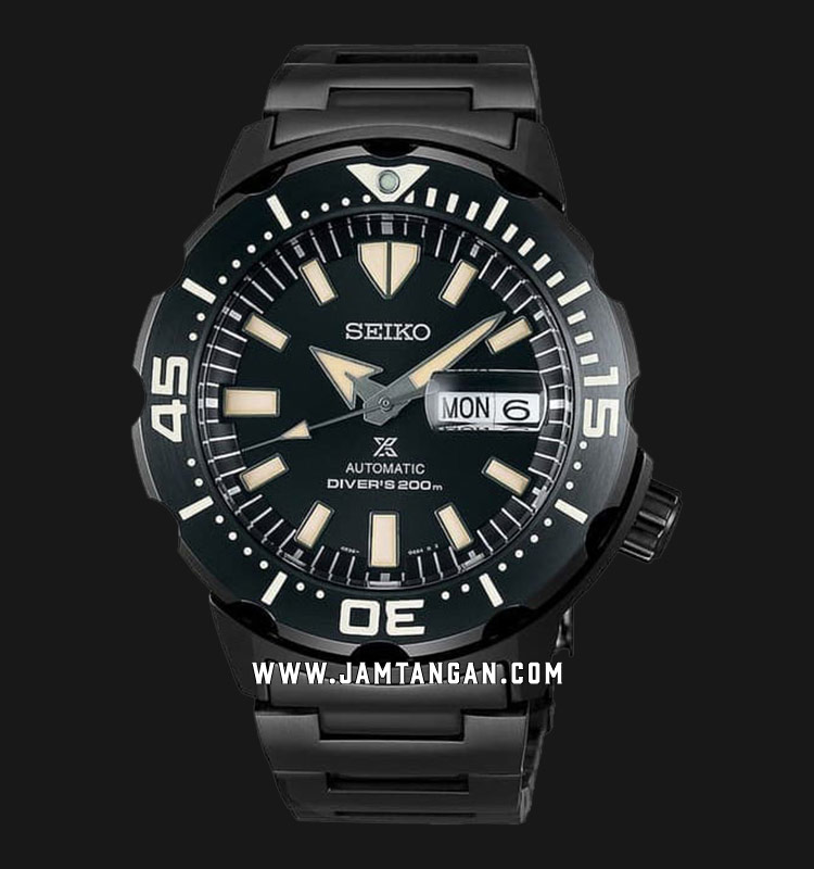 Seiko Prospex SRPD29K1 Monsters Automatic 200M Black Stainless Steel Strap  | Jamtangan.com