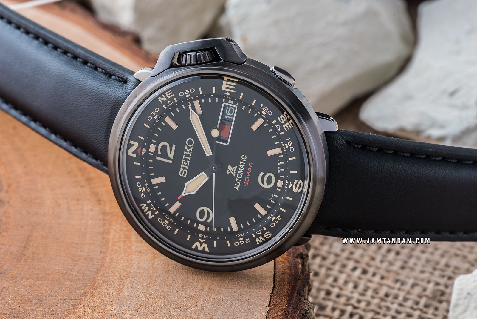Seiko Prospex SRPD35K1 Automatic 200M Water Resistance Black Leather Strap Machtwatch