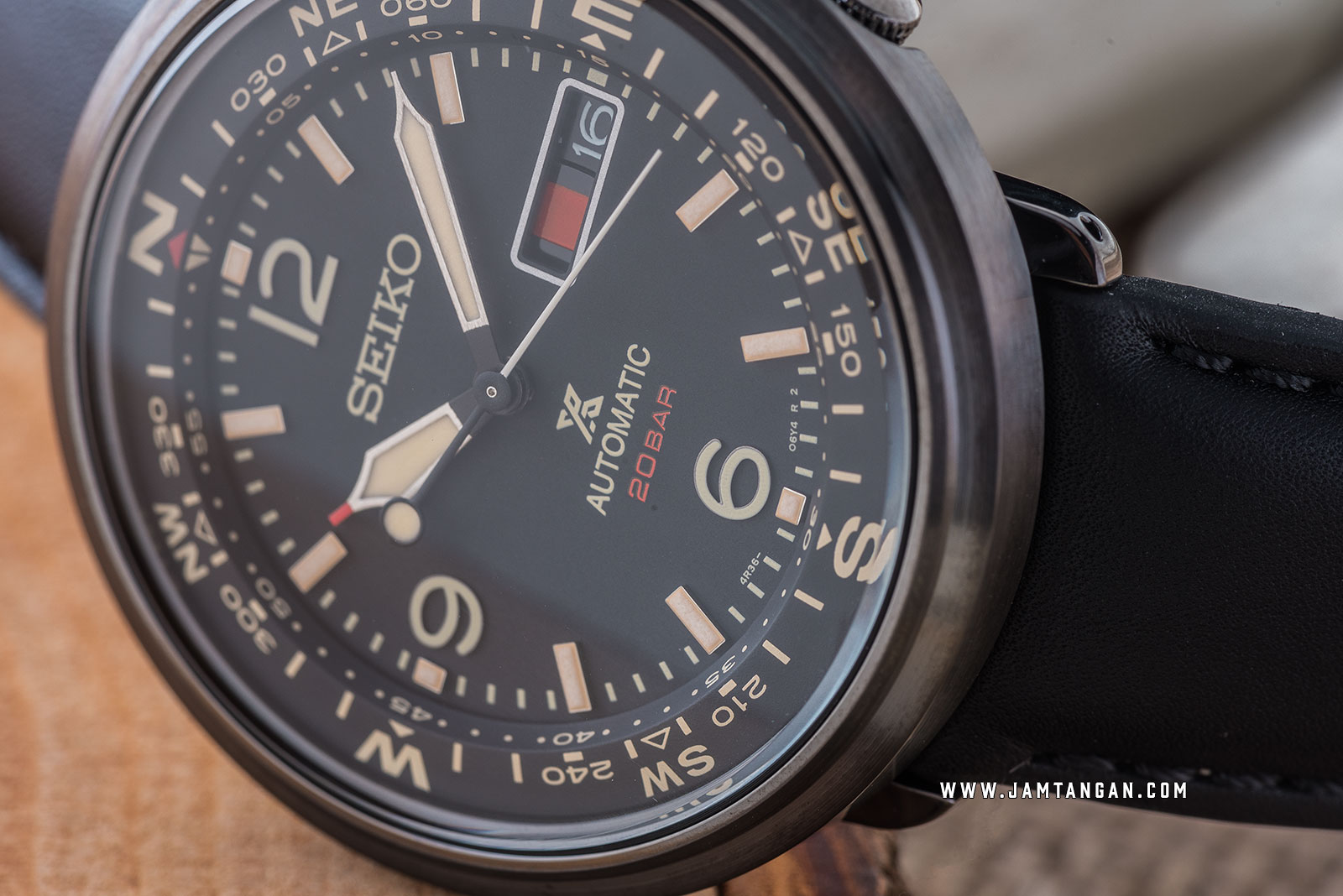 Seiko Prospex SRPD35K1 Automatic 200M Water Resistance Black Leather Strap Machtwatch