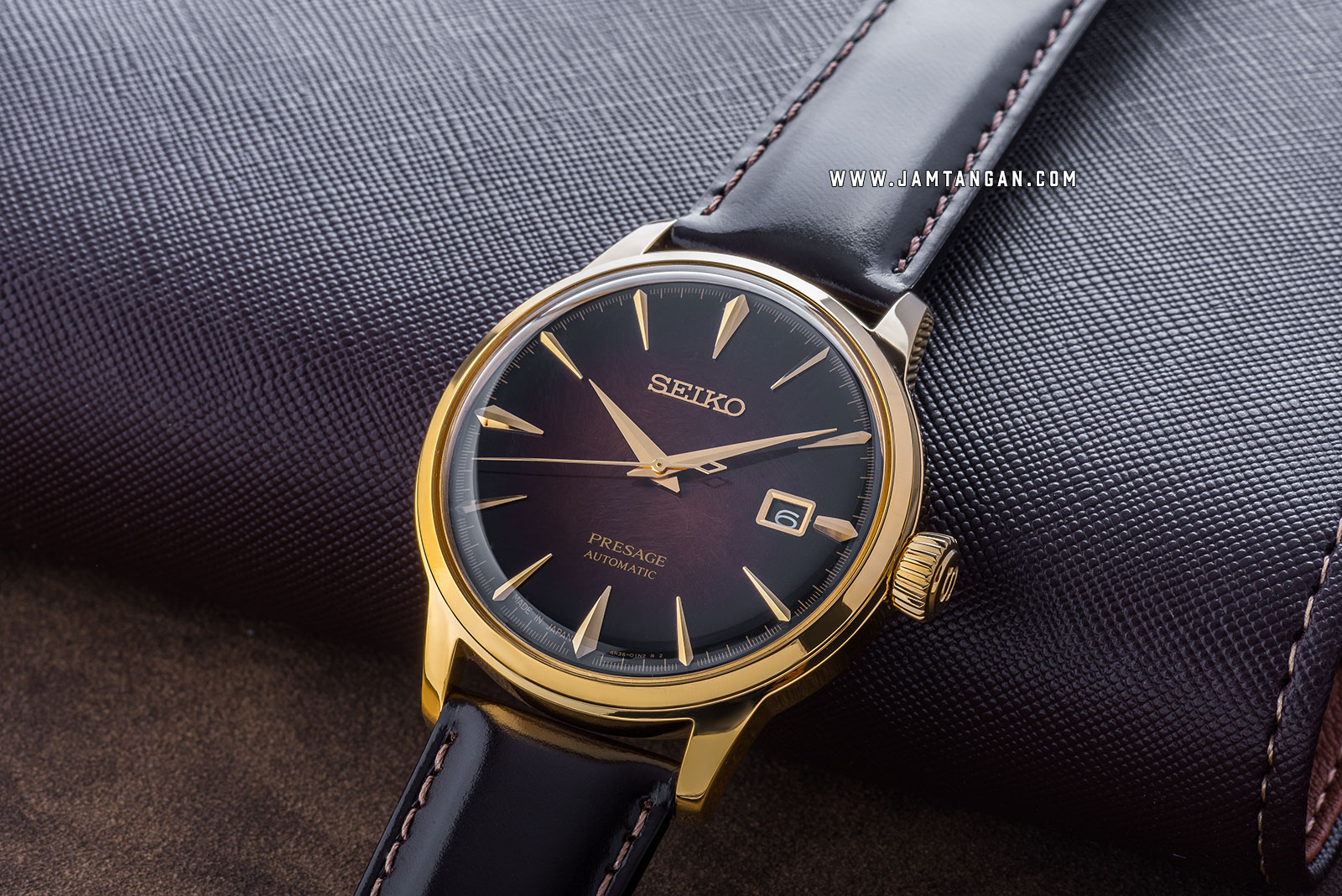 Seiko Presage SRPD36J1 Cocktail Limited Edition Automatic Brown Dial Brown Leather Strap Machtwatch